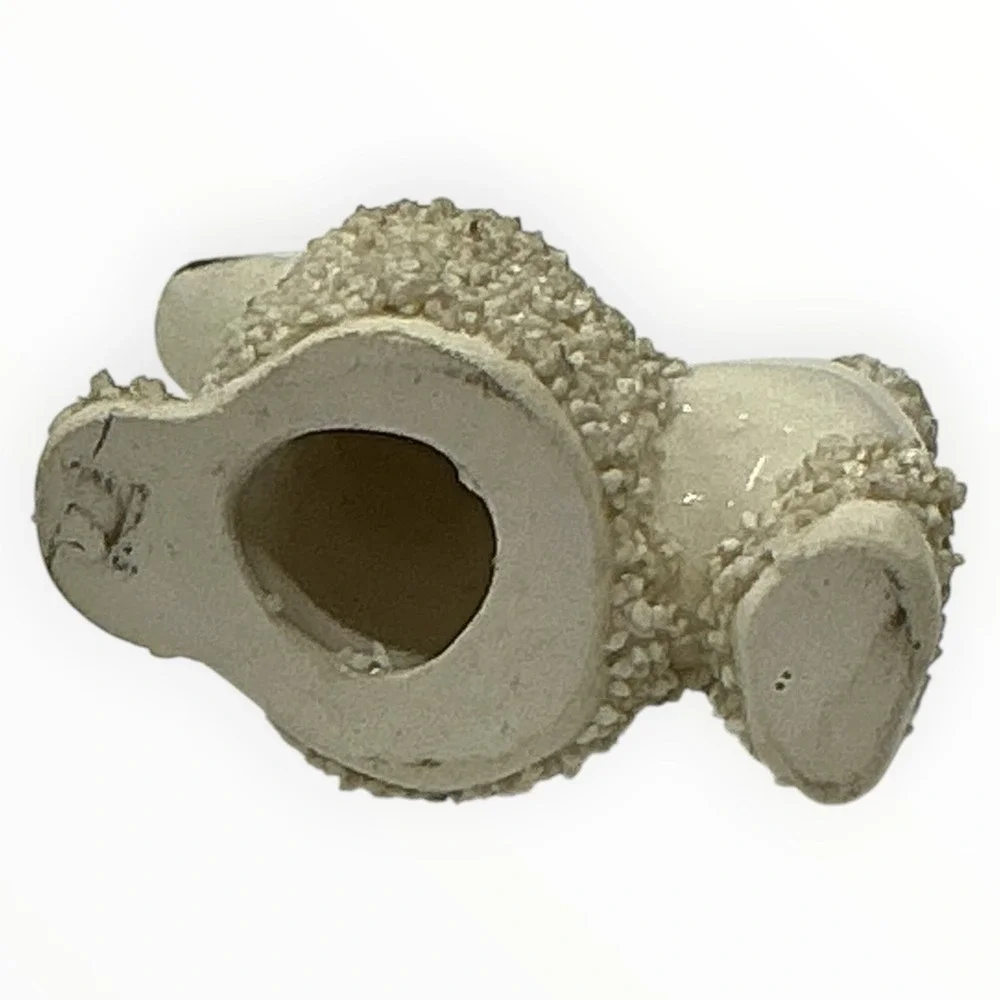 Vintage Porcelain Spaghetti‎ Poodle Dog Figurine Minature White
